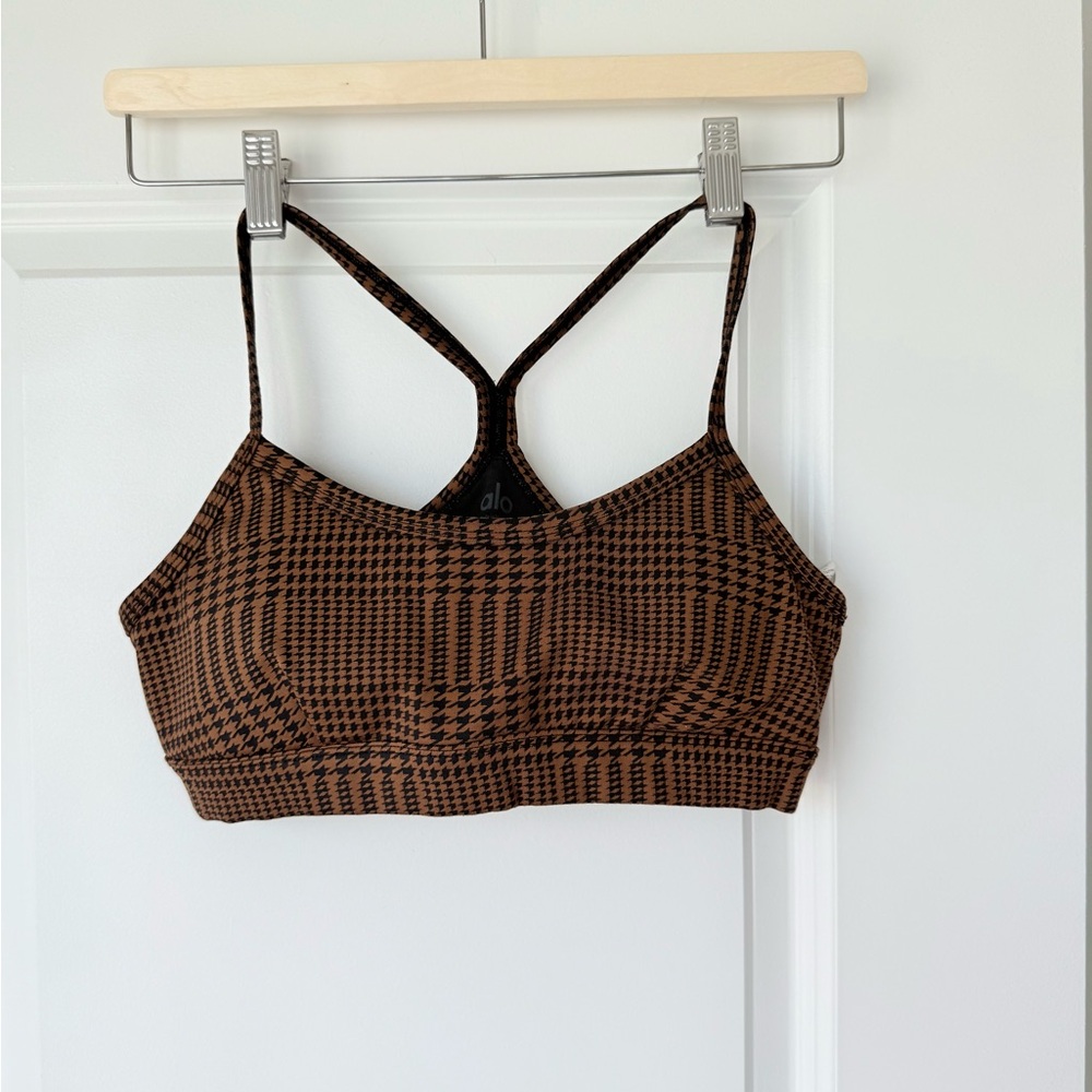 Alo yoga Jacquard Glenplaid Gratitude Bra size M